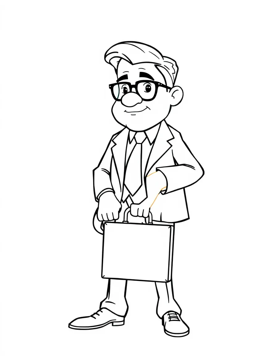 A lawyer holding a briefcase.
