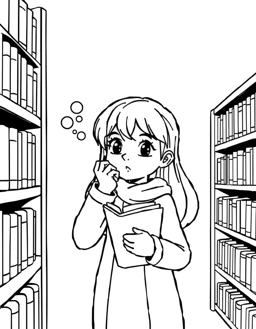 A librarian whispering "Shhh."