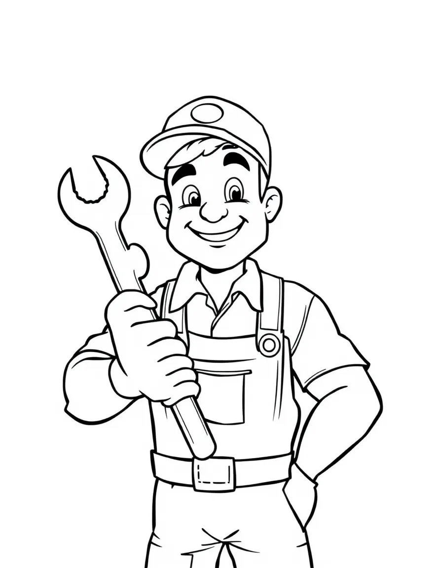 A plumber with a wrench.