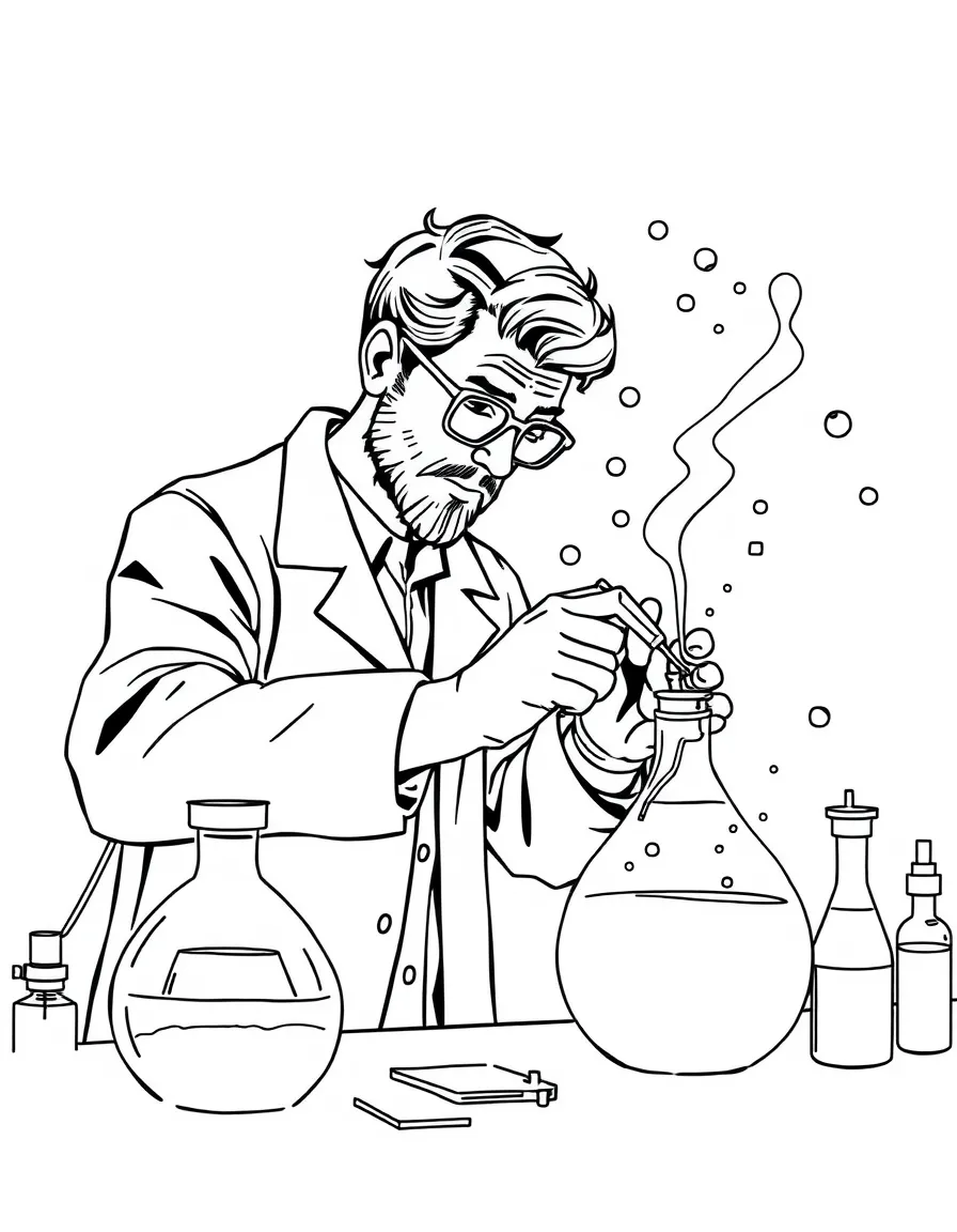 A physicist conducting an experiment.