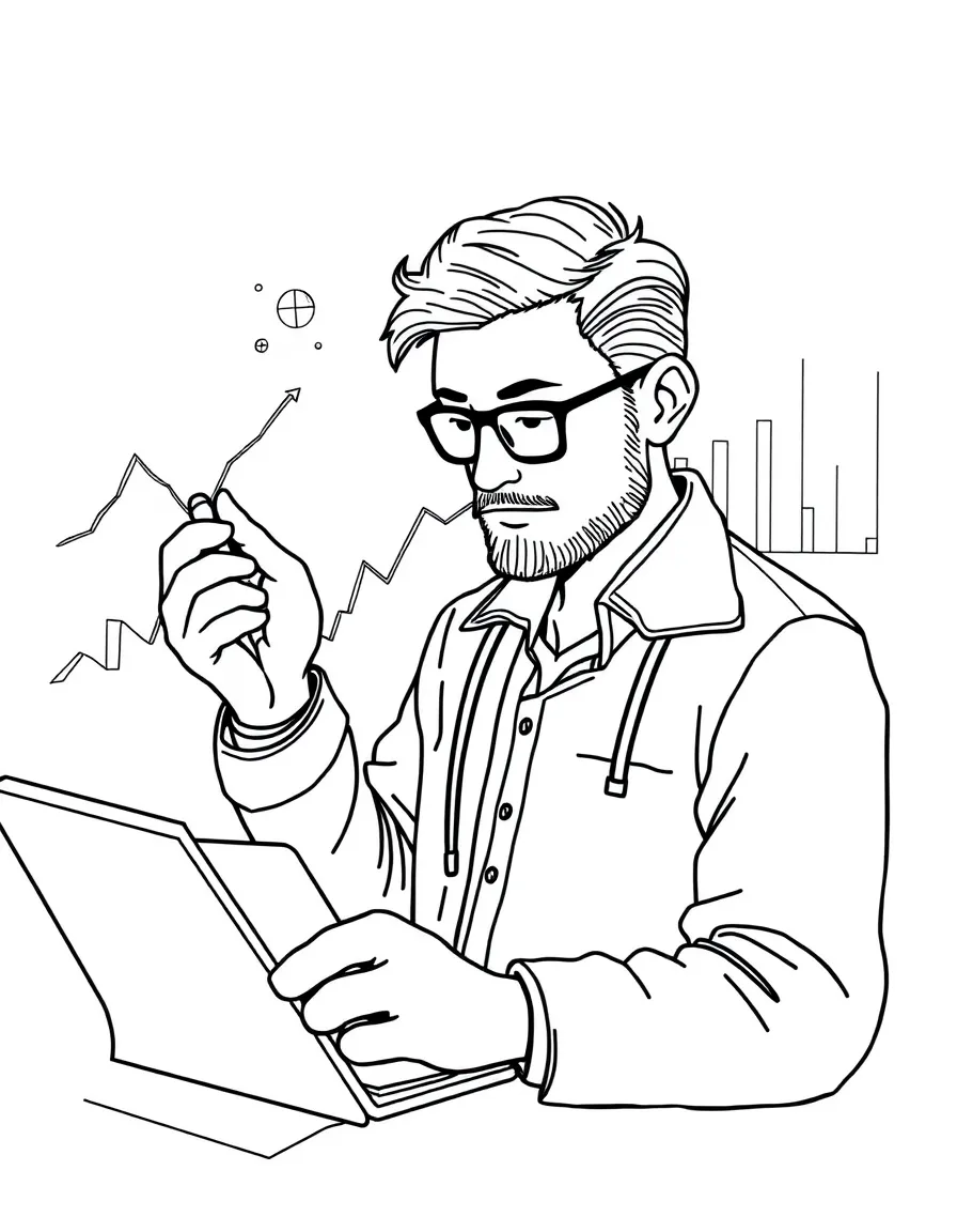 A statistician analyzing data.