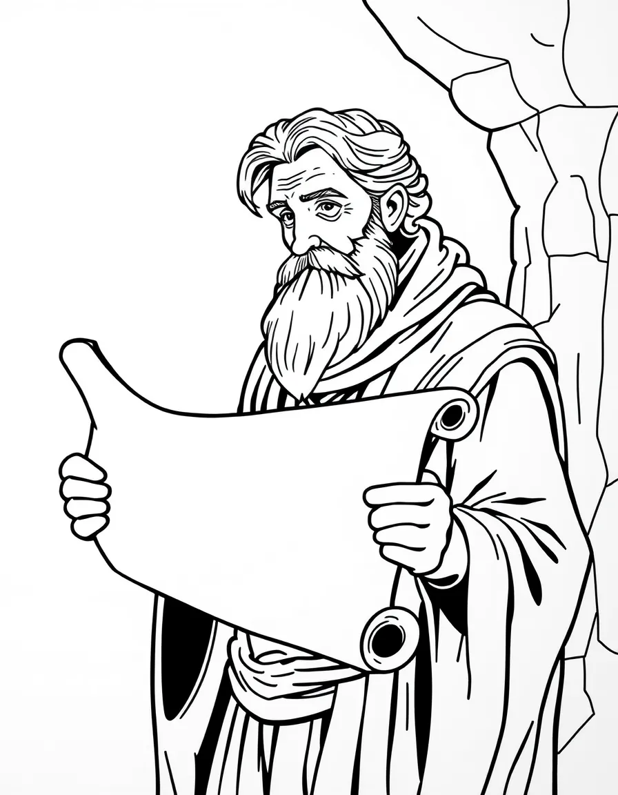 A historian holding an ancient scroll.