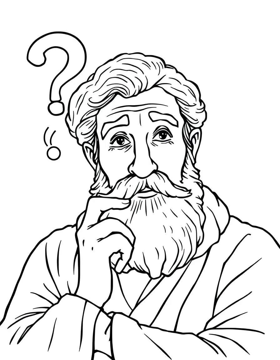 A philosopher pondering a question.