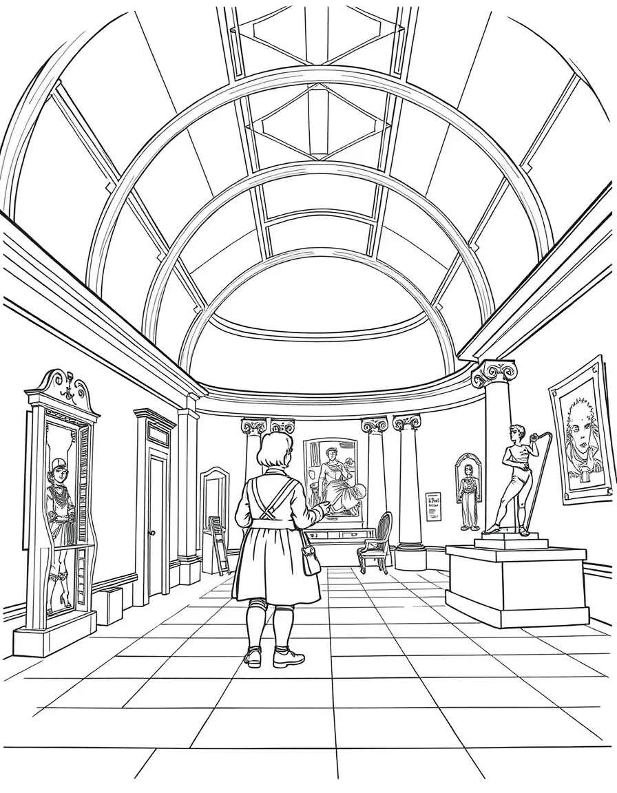 A historian visiting a museum.