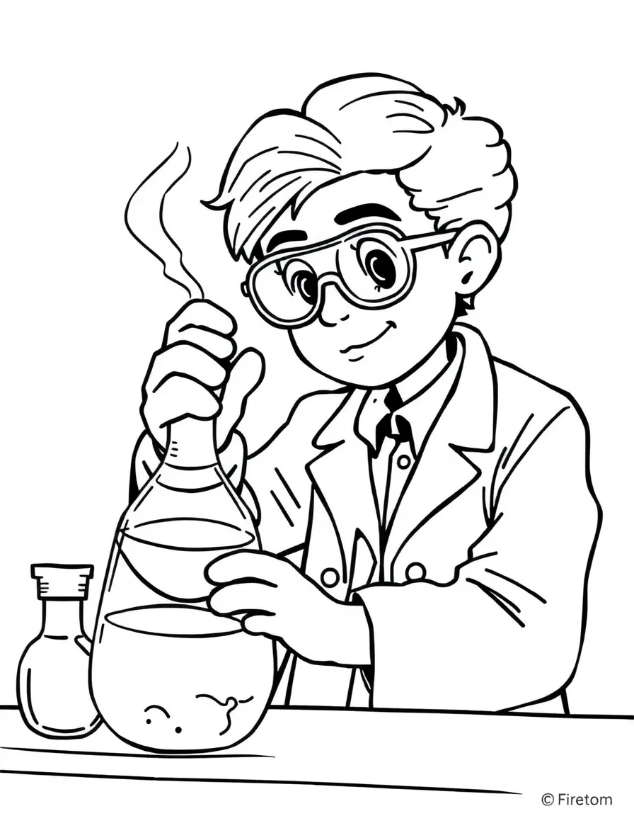 A scientist doing an experiment.