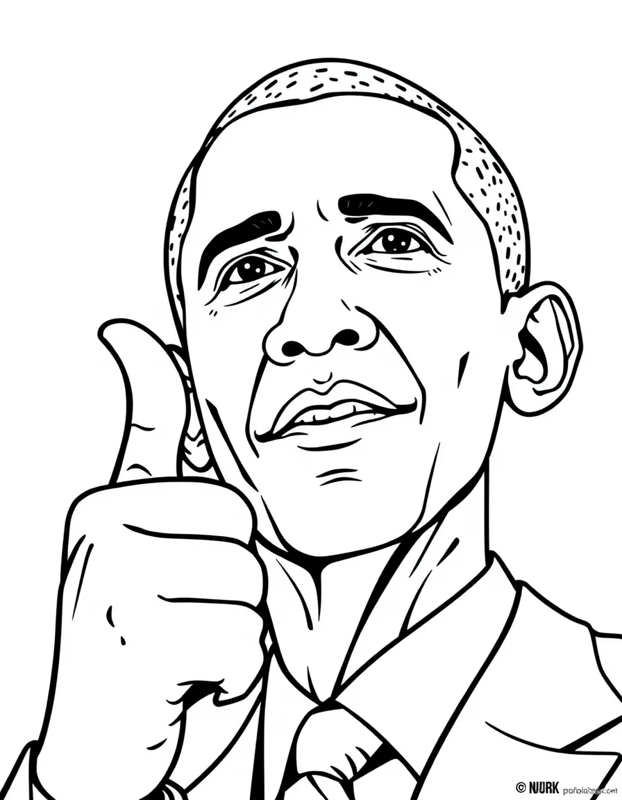 Barack Obama giving a thumbs up.