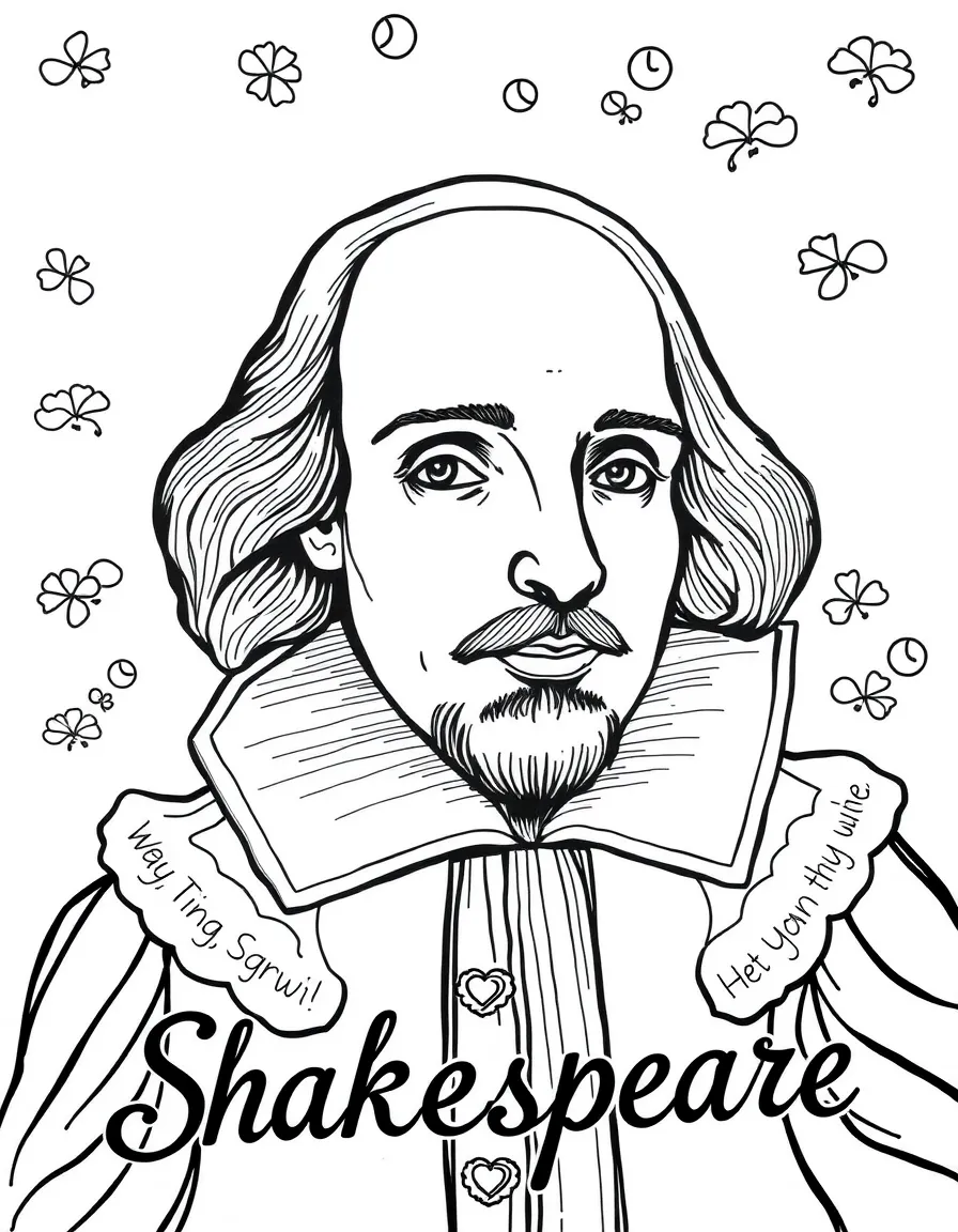 William Shakespeare writing.