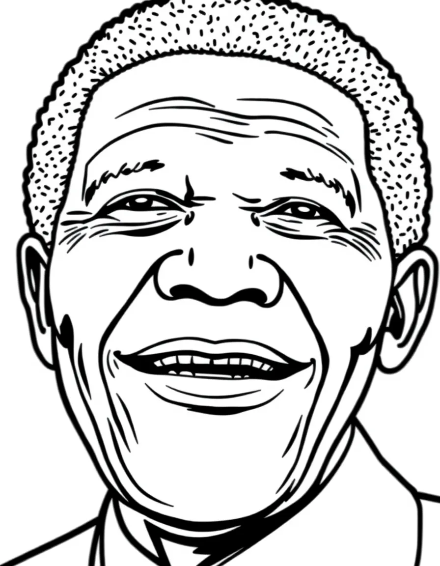 Nelson Mandela smiling.