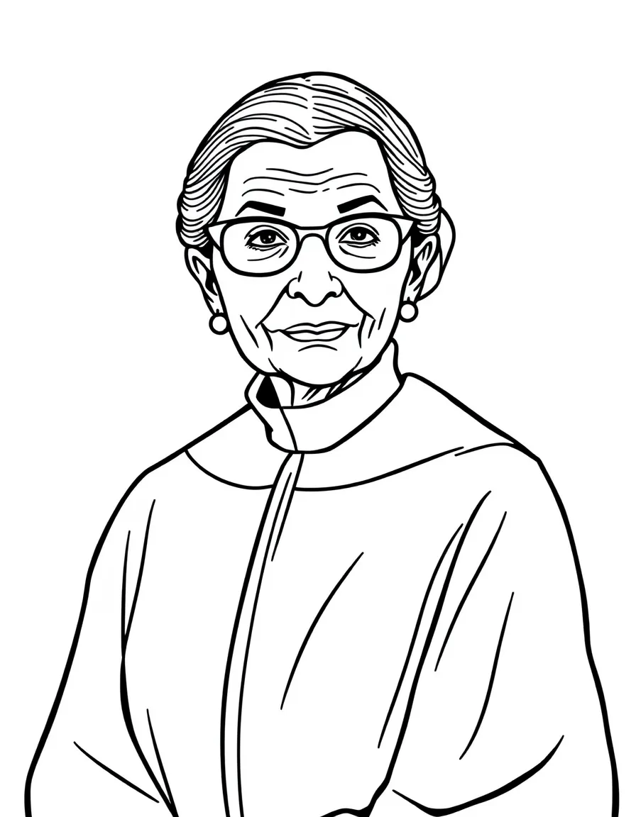 Ruth Bader Ginsburg wearing her robe.