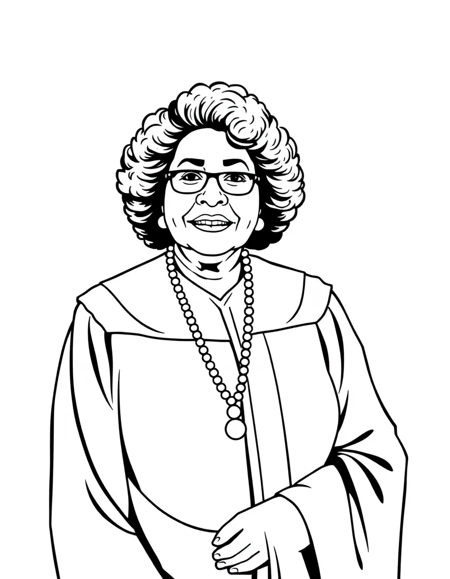 Sonia Sotomayor in her judge's robe.