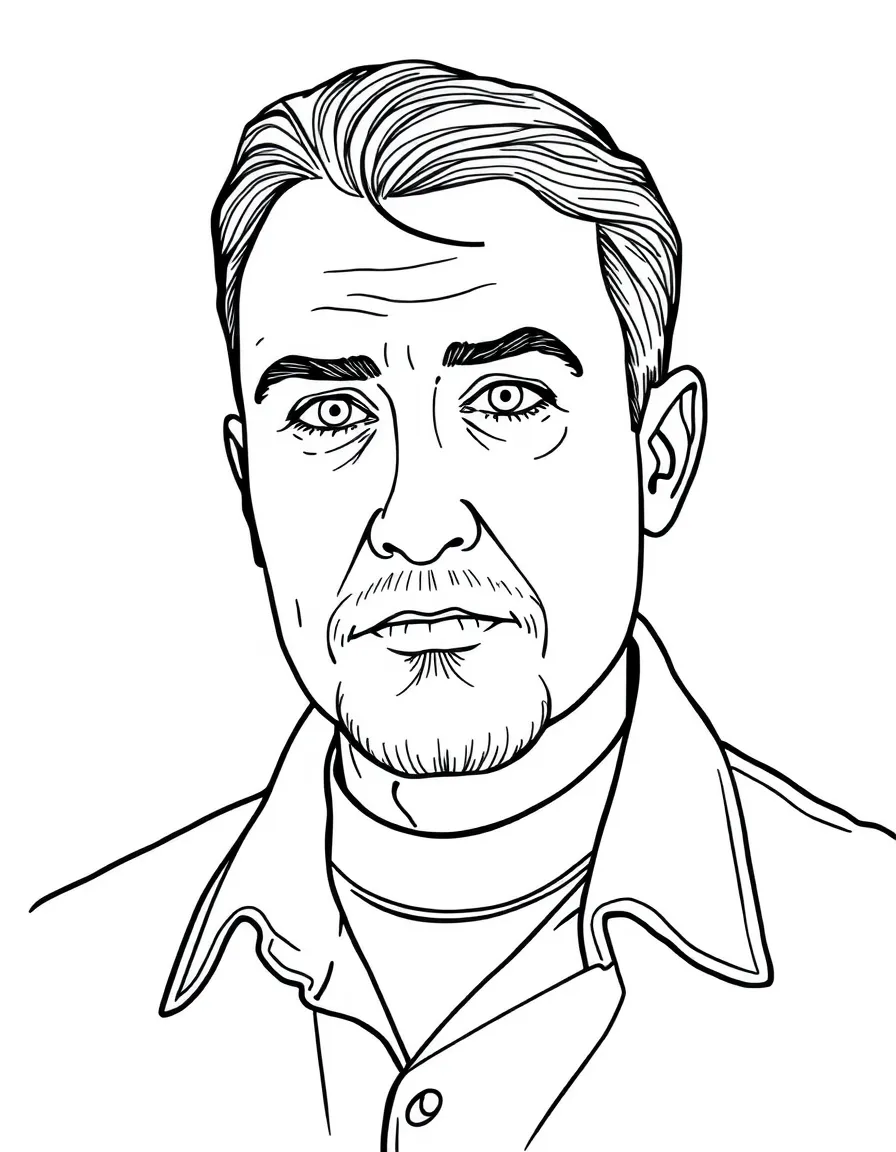 Volodymyr Zelenskyy in a simple drawing.