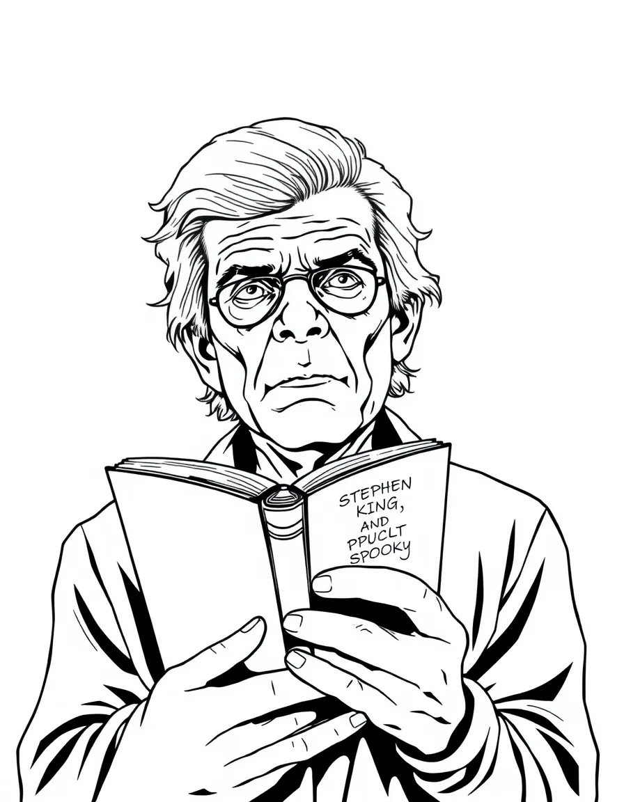 Stephen King with a spooky book.