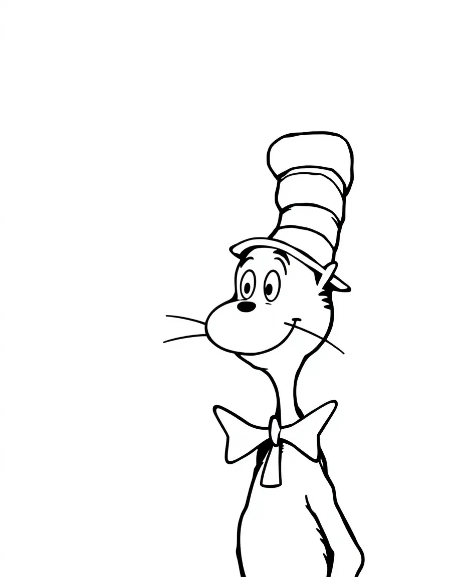 Dr. Seuss with a Cat in the Hat.