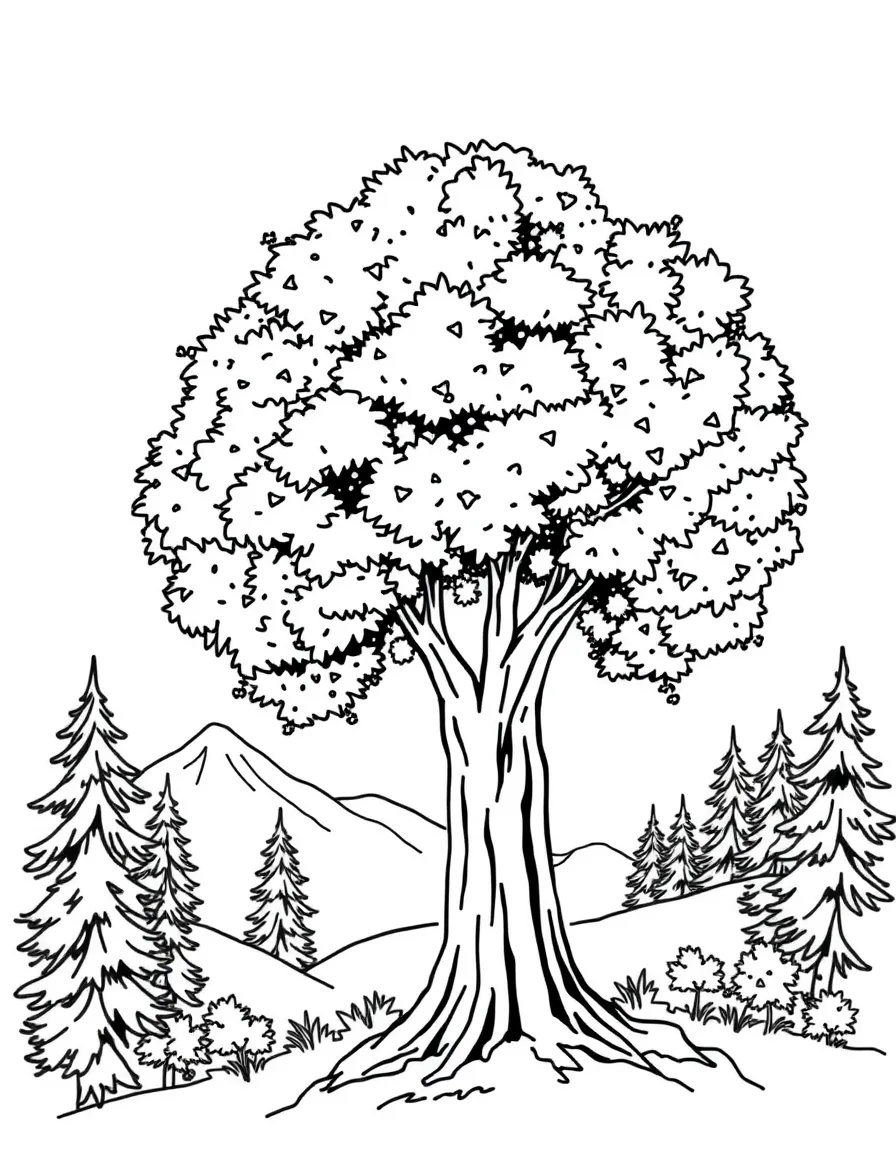 Bob Ross painting a happy tree.