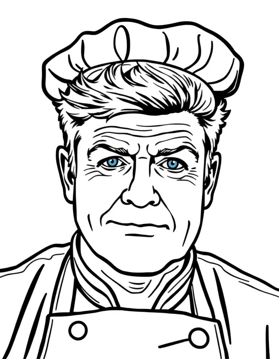 Gordon Ramsay in a chef's hat.