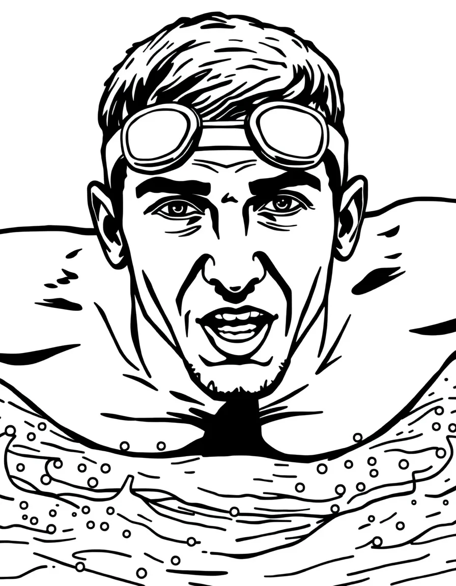 Michael Phelps swimming.