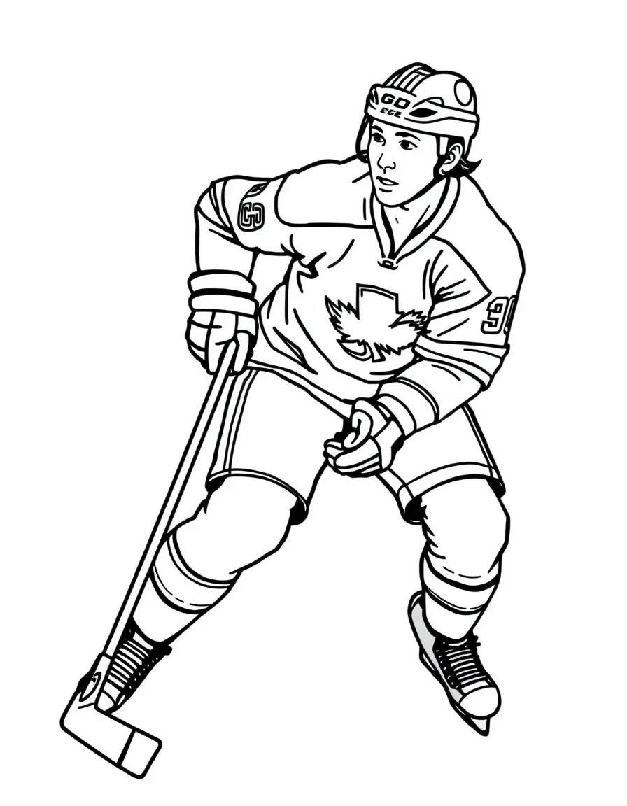 Wayne Gretzky playing hockey.