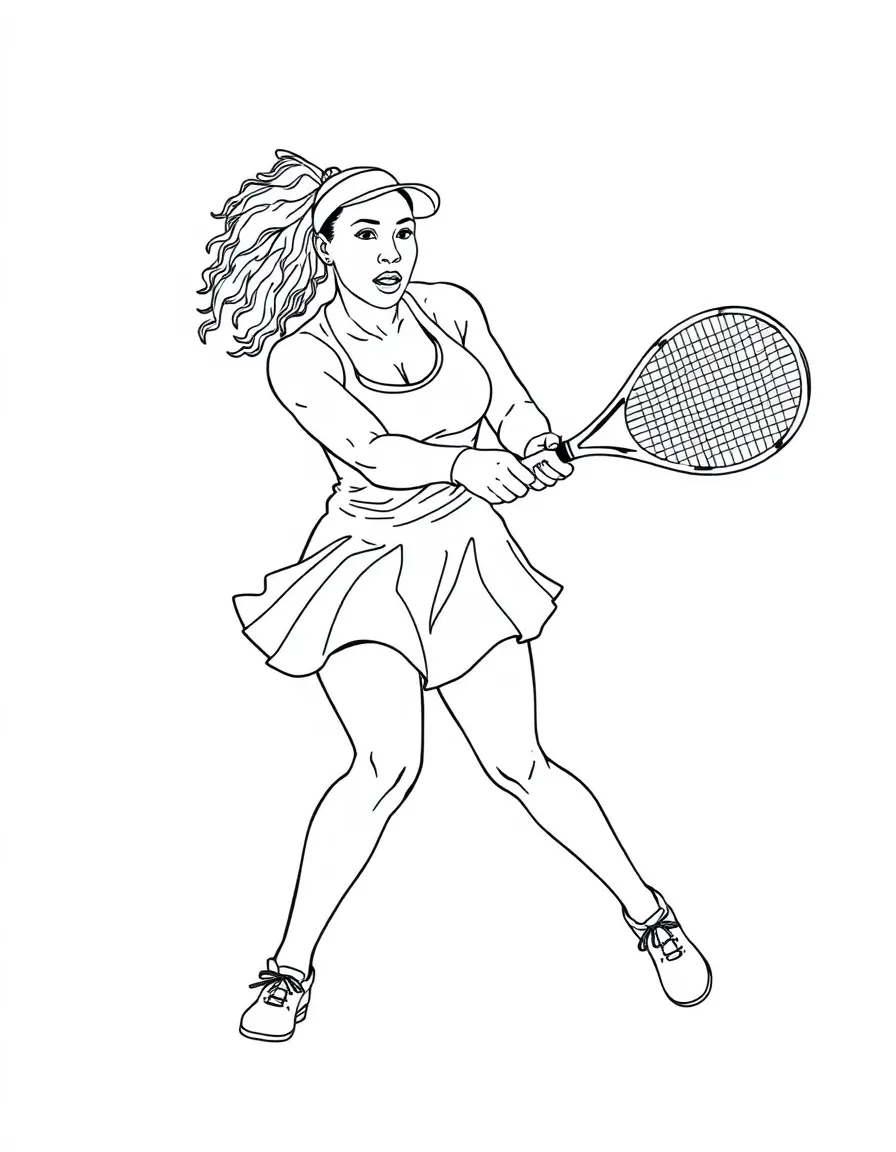 Venus Williams playing tennis.