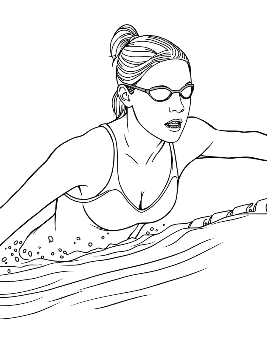 Katie Ledecky swimming.