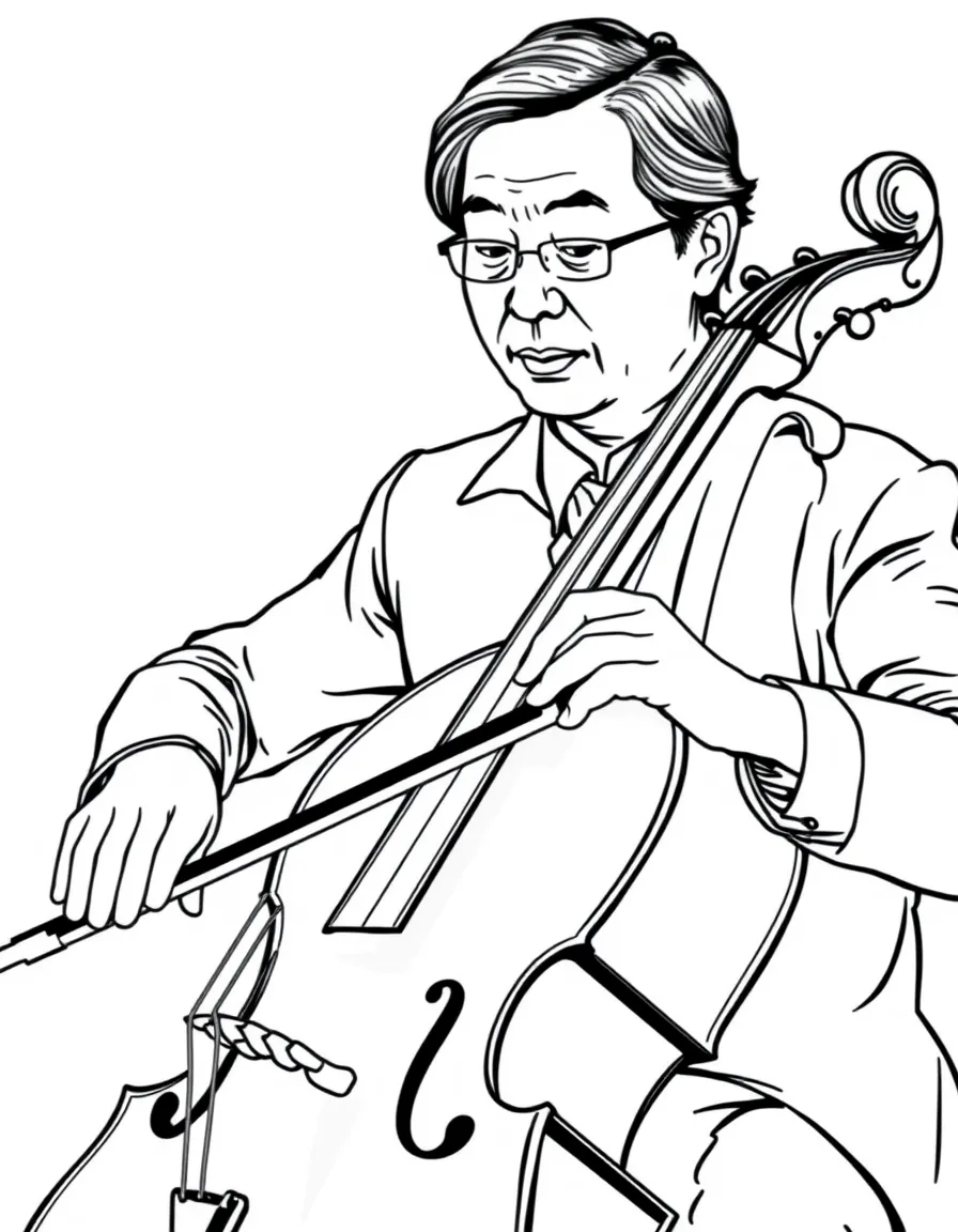 Yo-Yo Ma playing a cello.