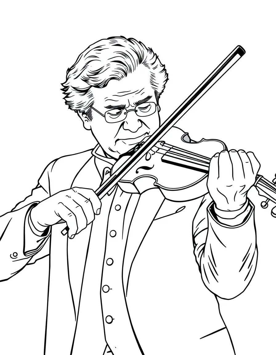 Itzhak Perlman playing a violin.