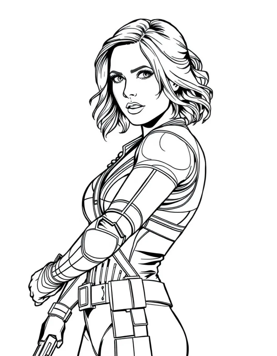 Scarlett Johansson as Black Widow.