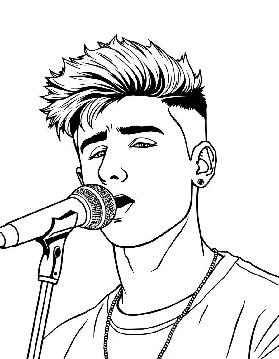 Justin Bieber singing.