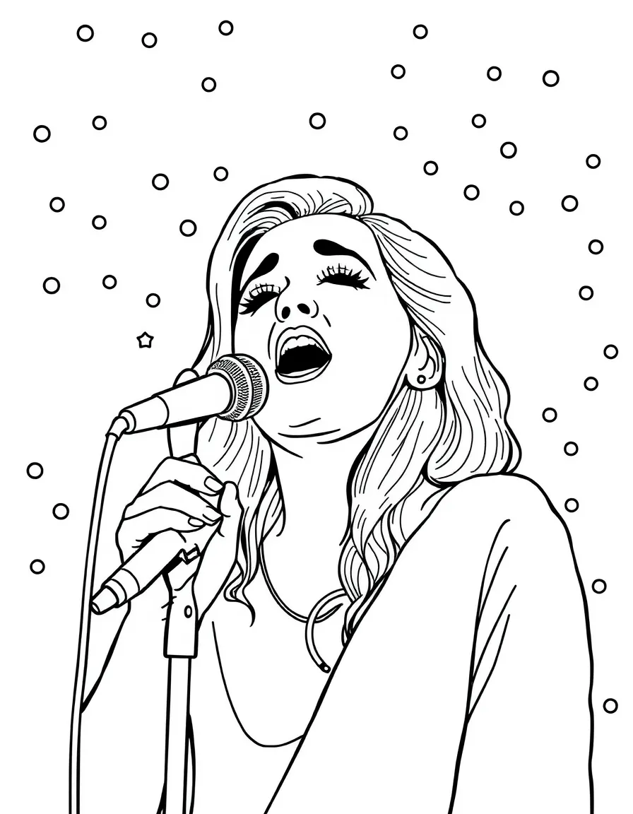 Adele singing.