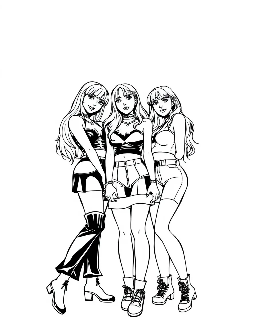 Blackpink posing.