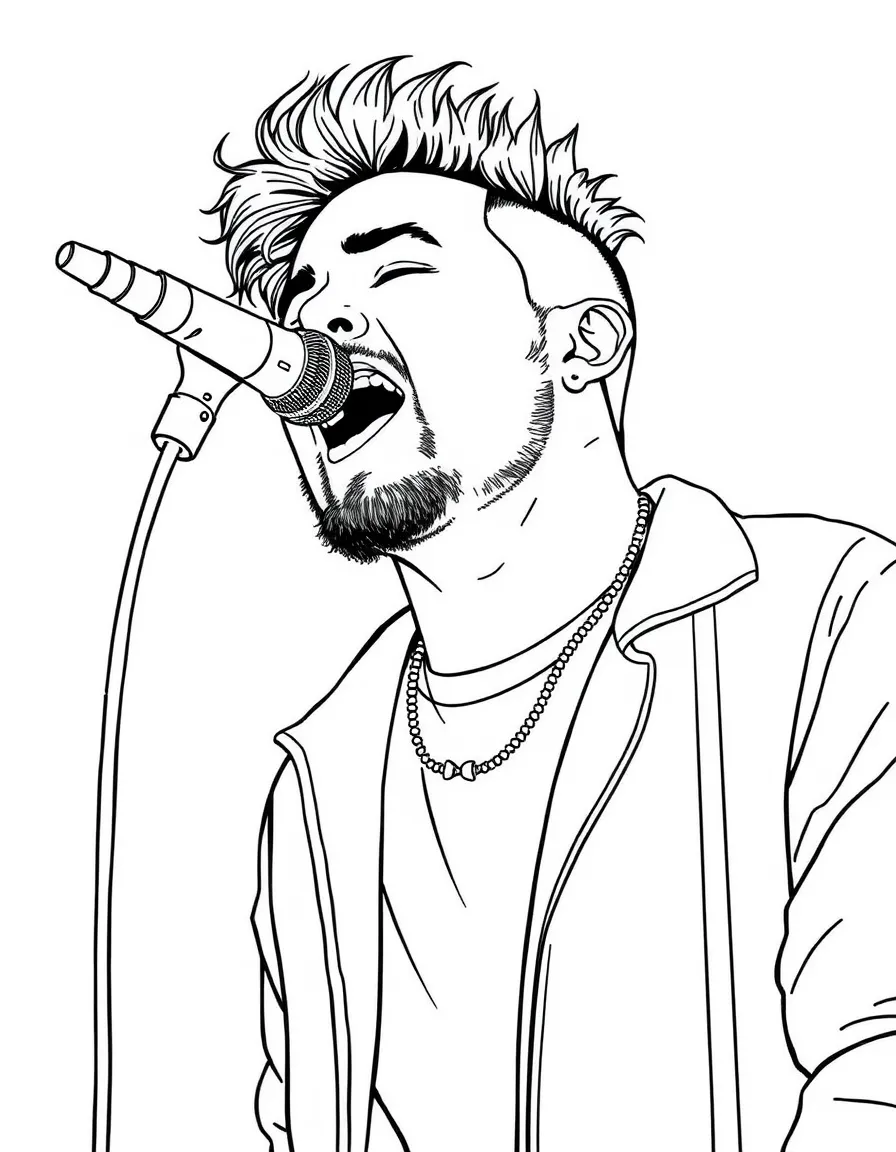Post Malone singing.