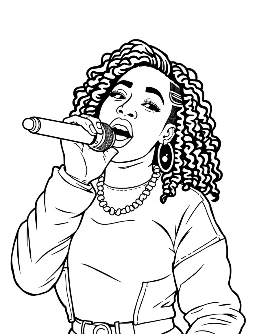 Cardi B rapping.