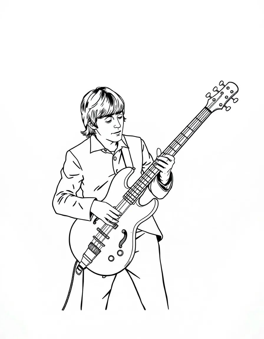 Paul McCartney playing bass.
