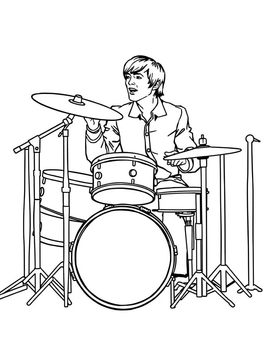 Ringo Starr playing drums.