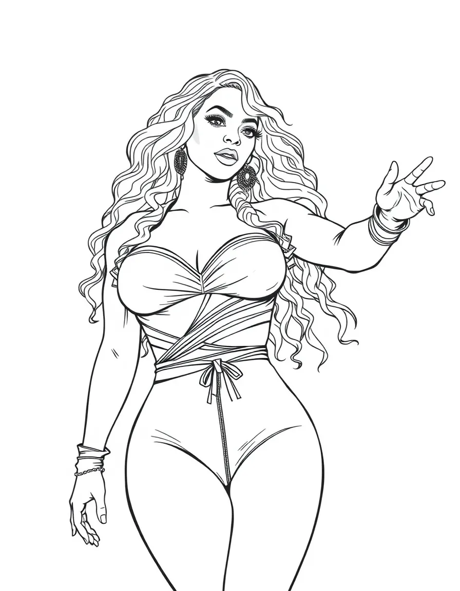 Beyoncé posing dramatically.