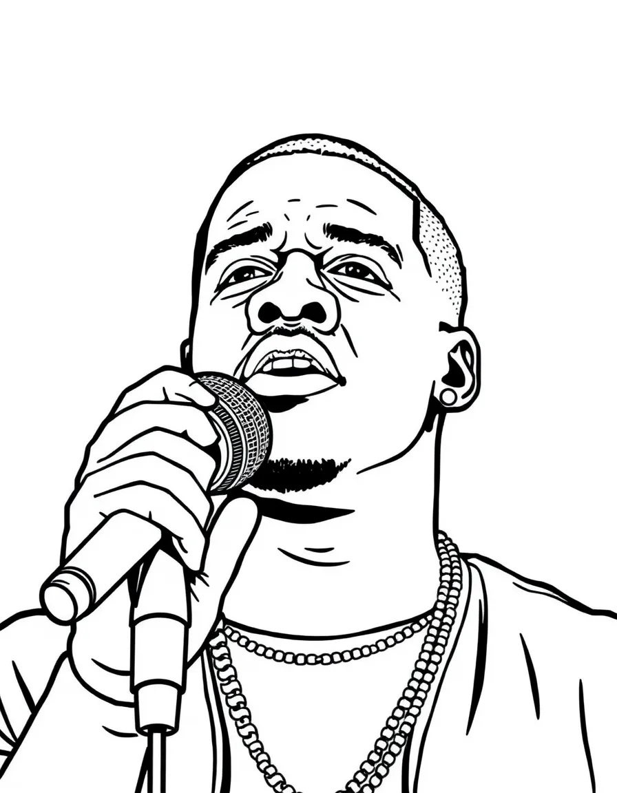 Jay-Z with a microphone.