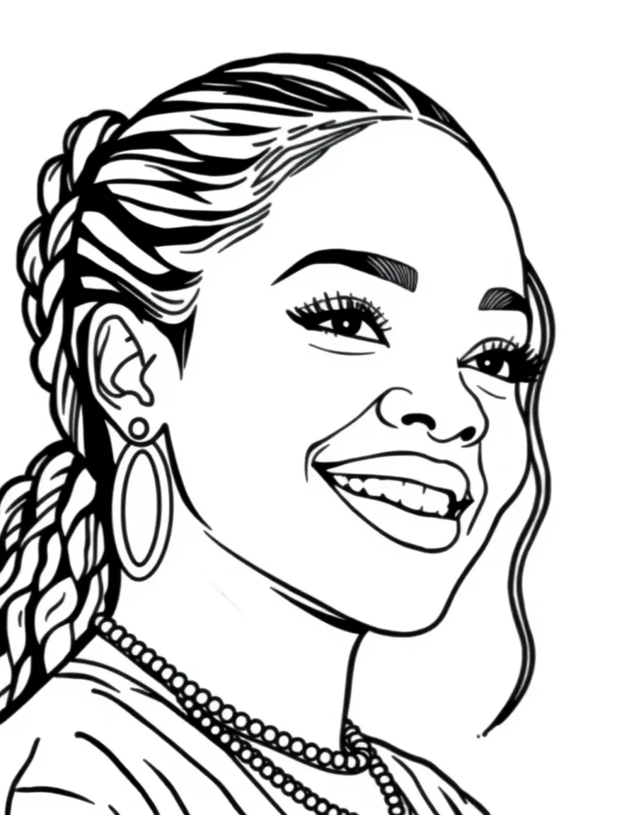 Rihanna smiling.