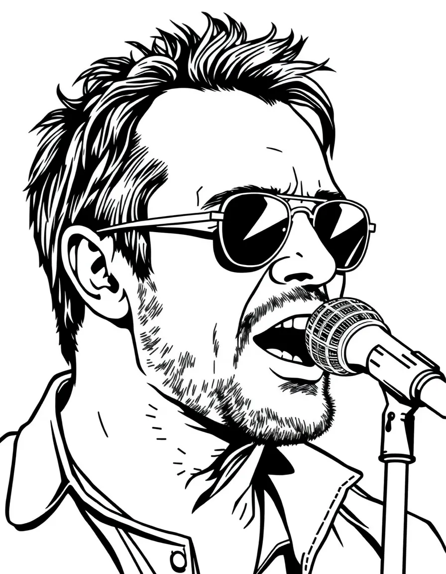 Bono singing.