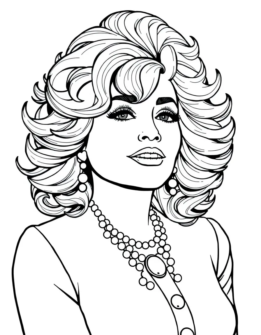 Dolly Parton with big hair.