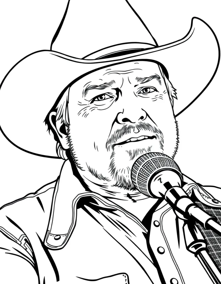 Garth Brooks with a cowboy hat.