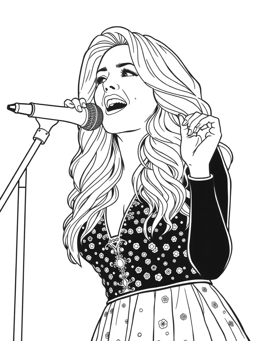 Carrie Underwood singing.