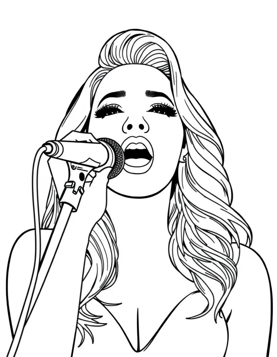 Christina Aguilera singing.