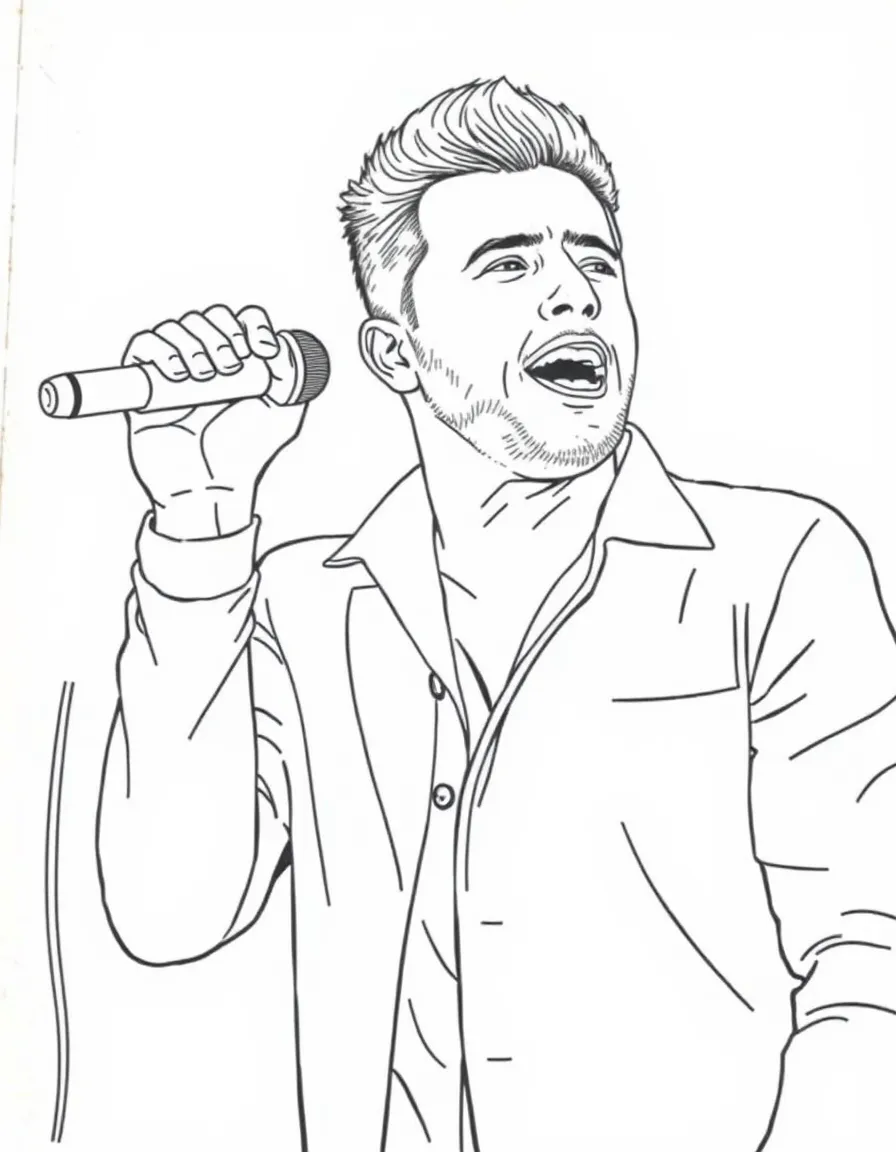 Ricky Martin singing.