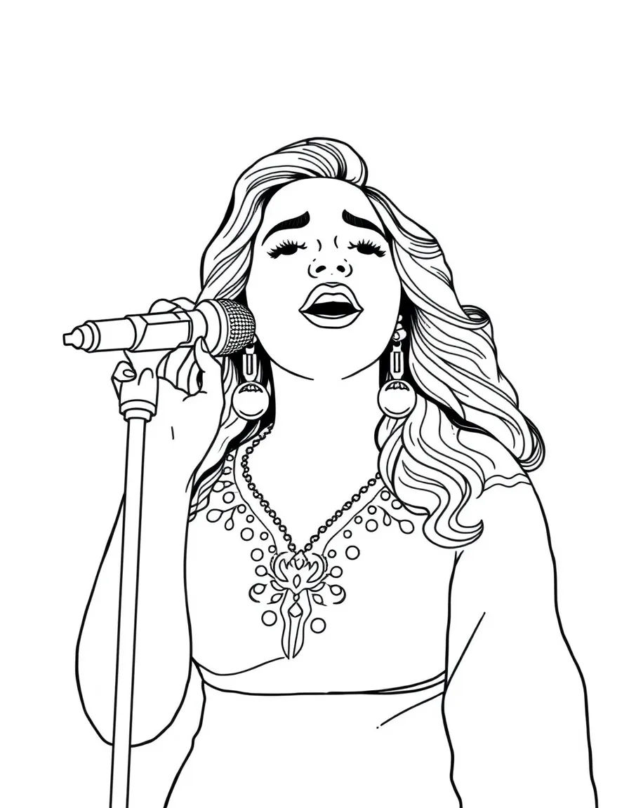 Rosalía singing.