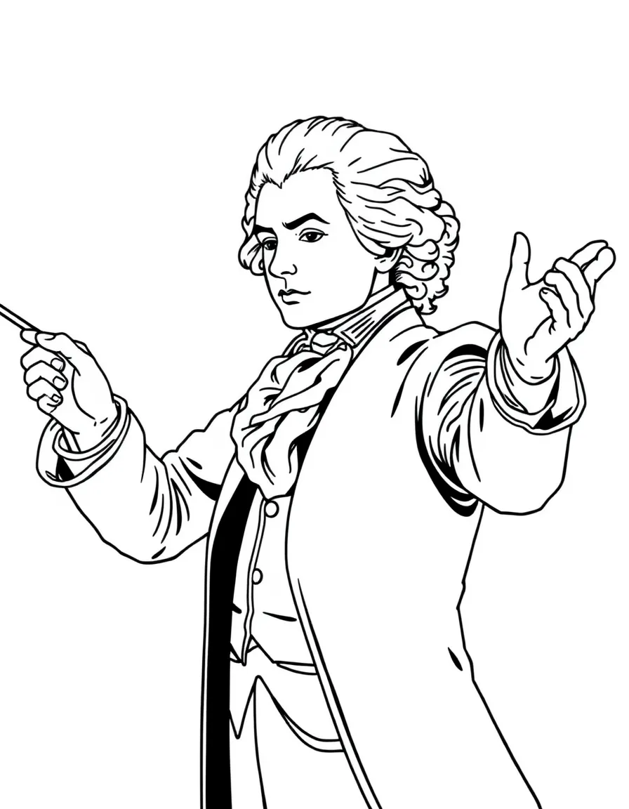 Wolfgang Amadeus Mozart conducting.