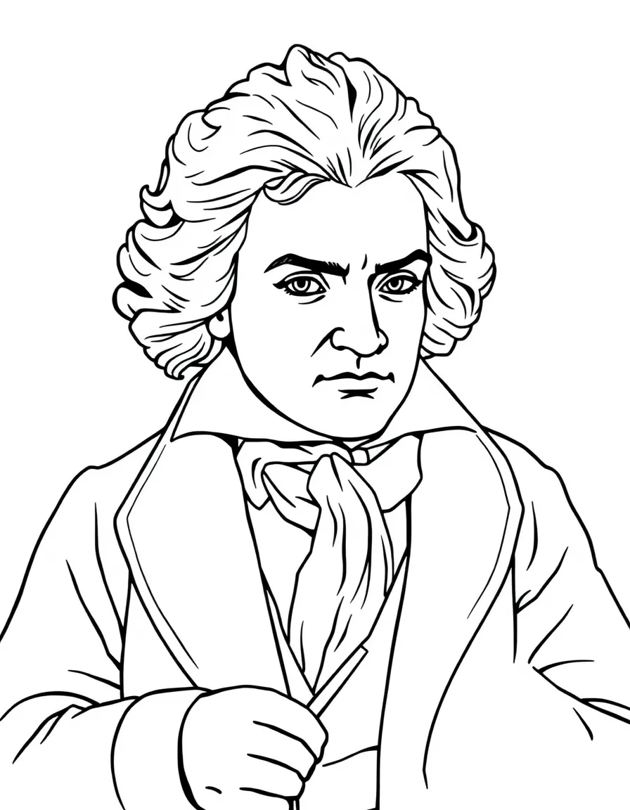 Ludwig van Beethoven with a musical note.
