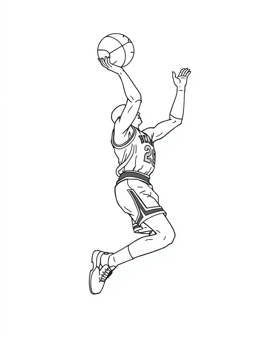 Michael Jordan shooting a basket.