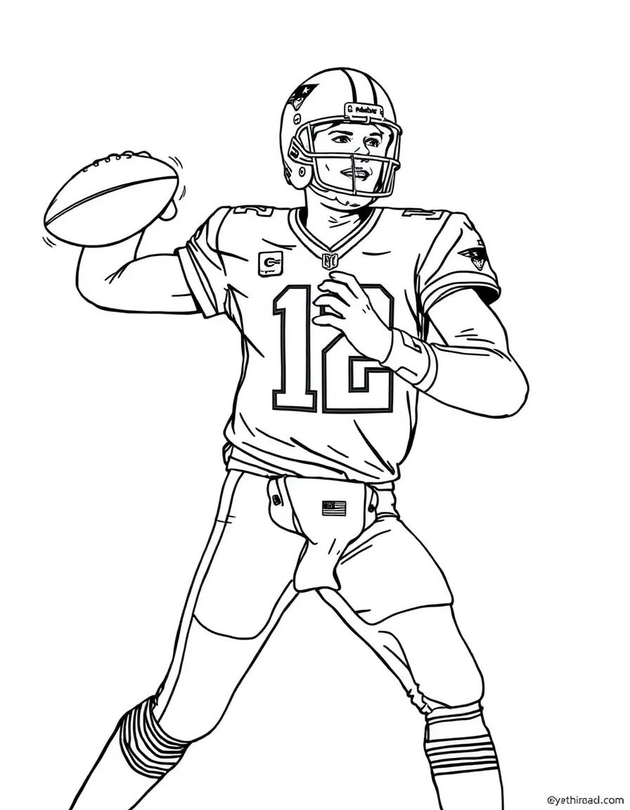 Tom Brady throwing a perfect spiral.