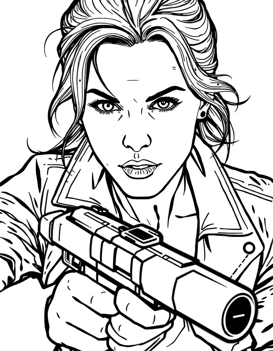 Scarlett Johansson in action.