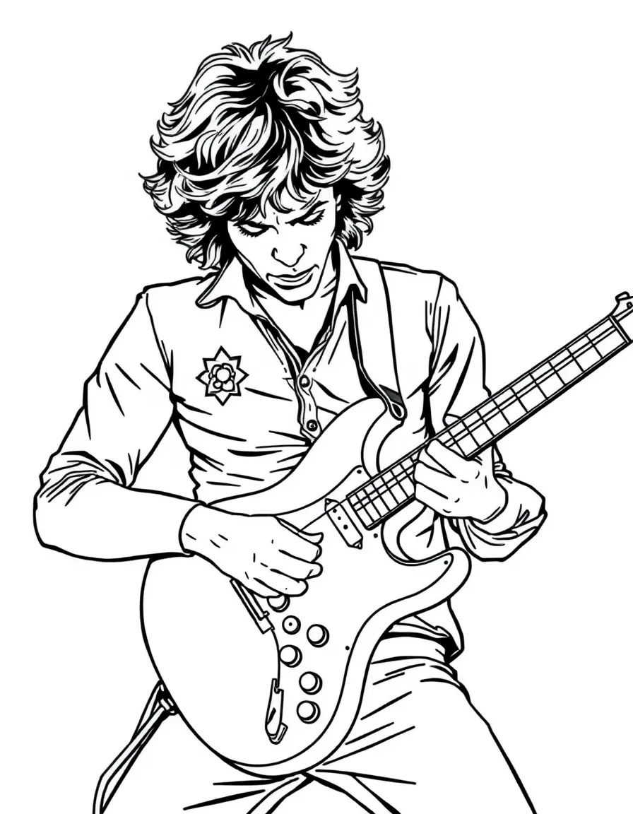Keith Richards playing a guitar solo.