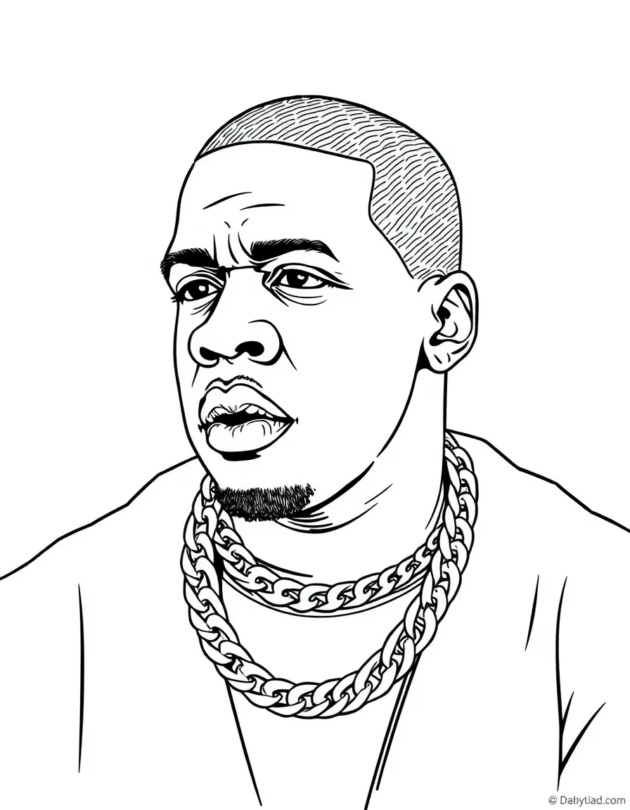 Jay-Z with a gold chain.
